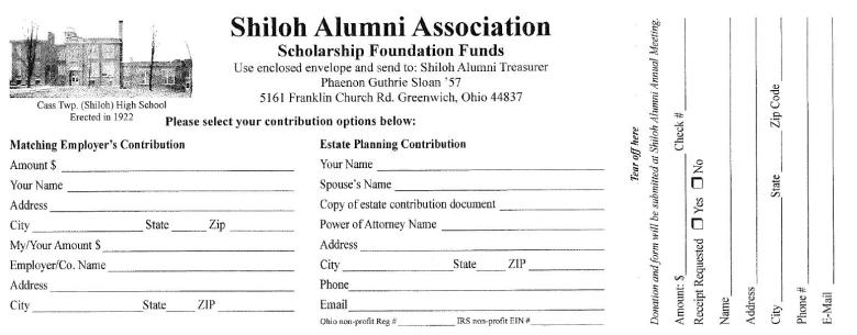 scholarship foundation funds donation form
